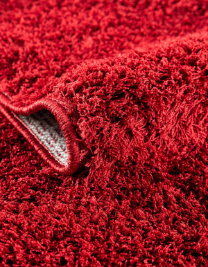 Red 9' x 12' 2 Studio Solid Shag Rectangle Area Rug Thick Soft Touch Fluffy & Plush Shaggy Pile