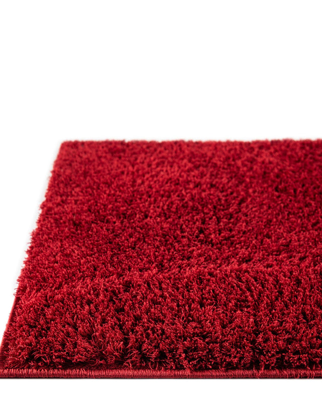 Red 8' x 10' Studio Solid Shag Rectangle Rug