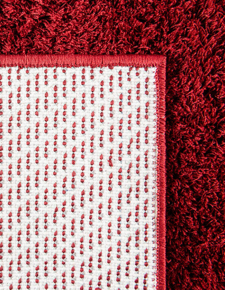 Red 5' 1 x 8' Studio Solid Shag Rectangle Area Rug Thick Soft Touch Fluffy & Plush Shaggy Pile Single Color Durable Carpet for Minimalist Decor for Sale at Rug Engine