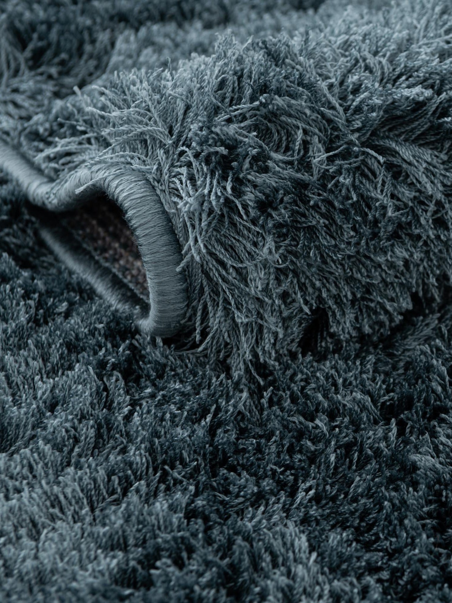 Slate Blue 4' x 6' Studio Solid Shag Rectangle Area Rug Thick Soft Touch Fluffy & Plush Shaggy Pile Single Color Durable Carpet for Minimalist Decor for Sale at Rug Engine