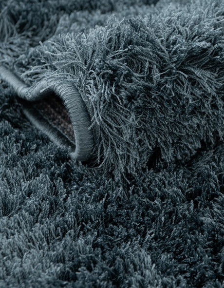 Slate Blue 4' x 6' Studio Solid Shag Rectangle Area Rug Thick Soft Touch Fluffy & Plush Shaggy Pile Single Color Durable Carpet for Minimalist Decor for Sale at Rug Engine