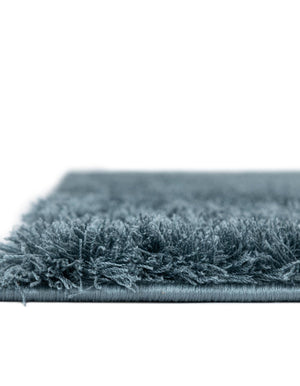 Slate Blue 4' x 6' Studio Solid Shag Rectangle Area Rug Thick Soft Touch Fluffy & Plush Shaggy Pile