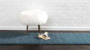 Slate Blue 2' 7 x 10' Studio Solid Shag Runner Area Rug Thick Soft Touch Fluffy & Plush Shaggy Pile