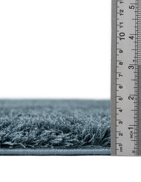 Slate Blue 2' x 6' 7 Studio Solid Shag Runner Area Rug Thick Soft Touch Fluffy & Plush Shaggy Pile Single Color Durable Carpet for Minimalist Decor for Sale at Rug Engine