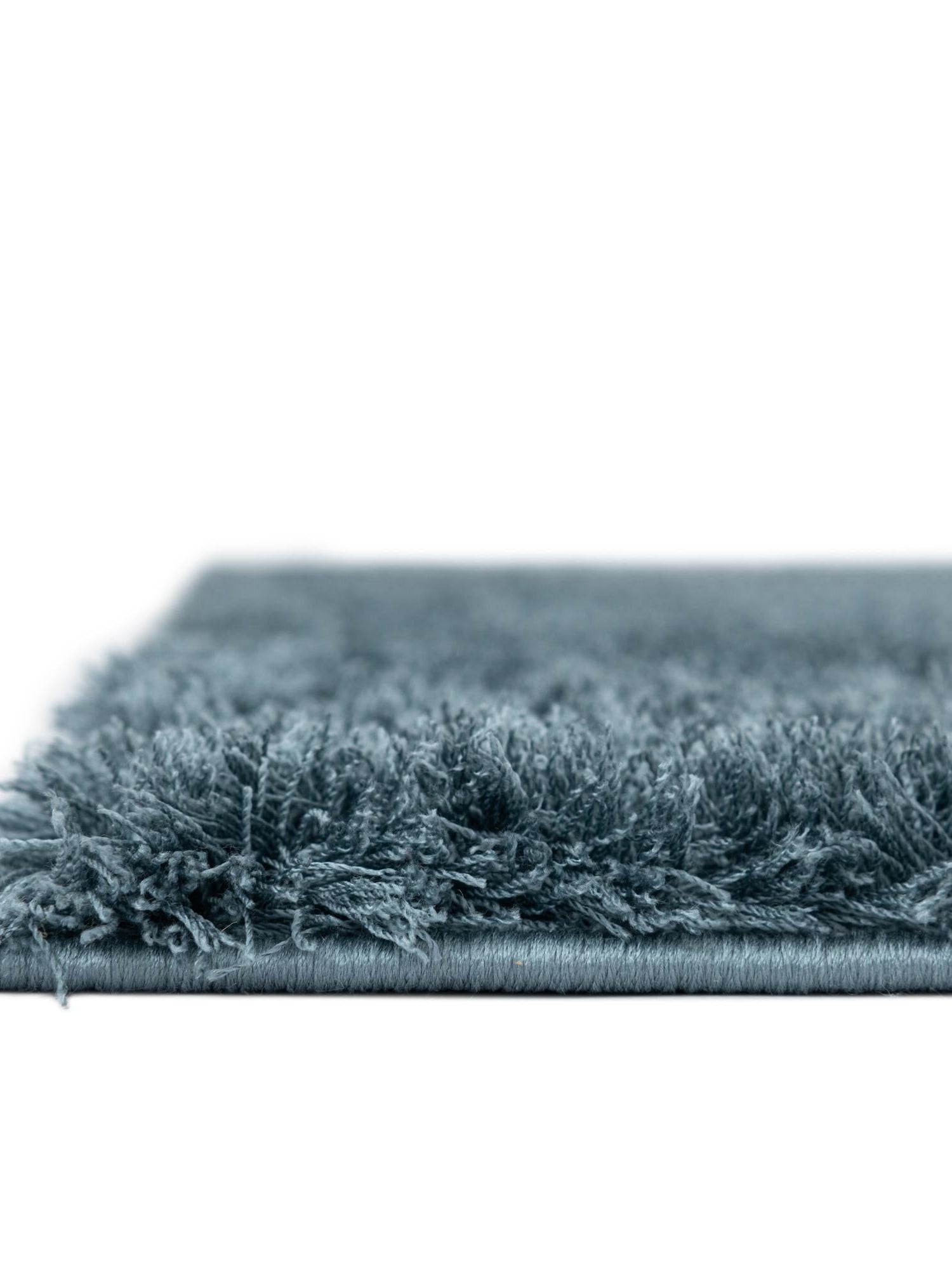 Slate Blue 2' 7 x 10' Studio Solid Shag Runner Area Rug Thick Soft Touch Fluffy & Plush Shaggy Pile Single Color Durable Carpet for Minimalist Decor for Sale at Rug Engine