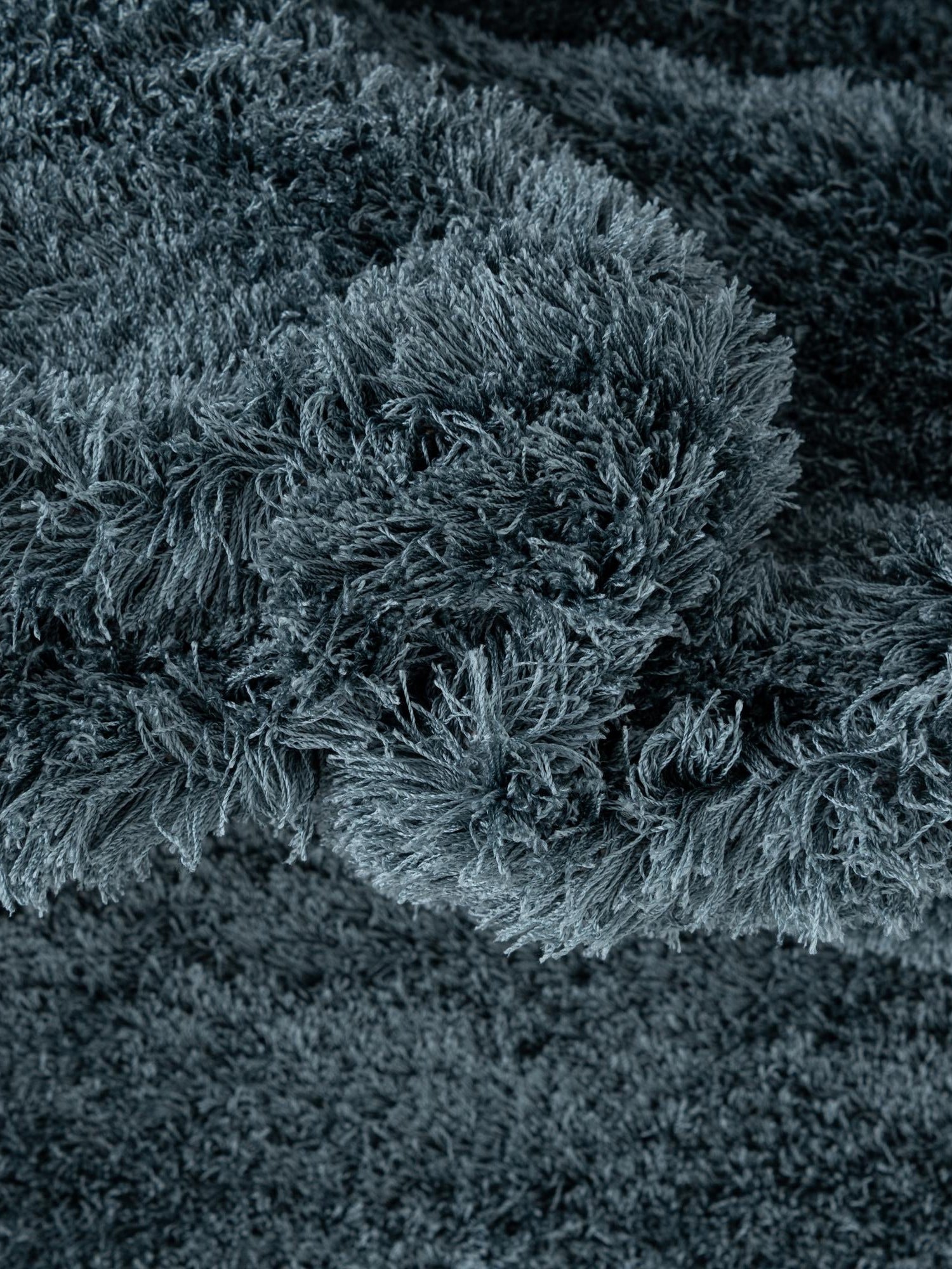 Slate Blue 2' 7 x 10' Studio Solid Shag Runner Area Rug Thick Soft Touch Fluffy & Plush Shaggy Pile Single Color Durable Carpet for Minimalist Decor for Sale at Rug Engine