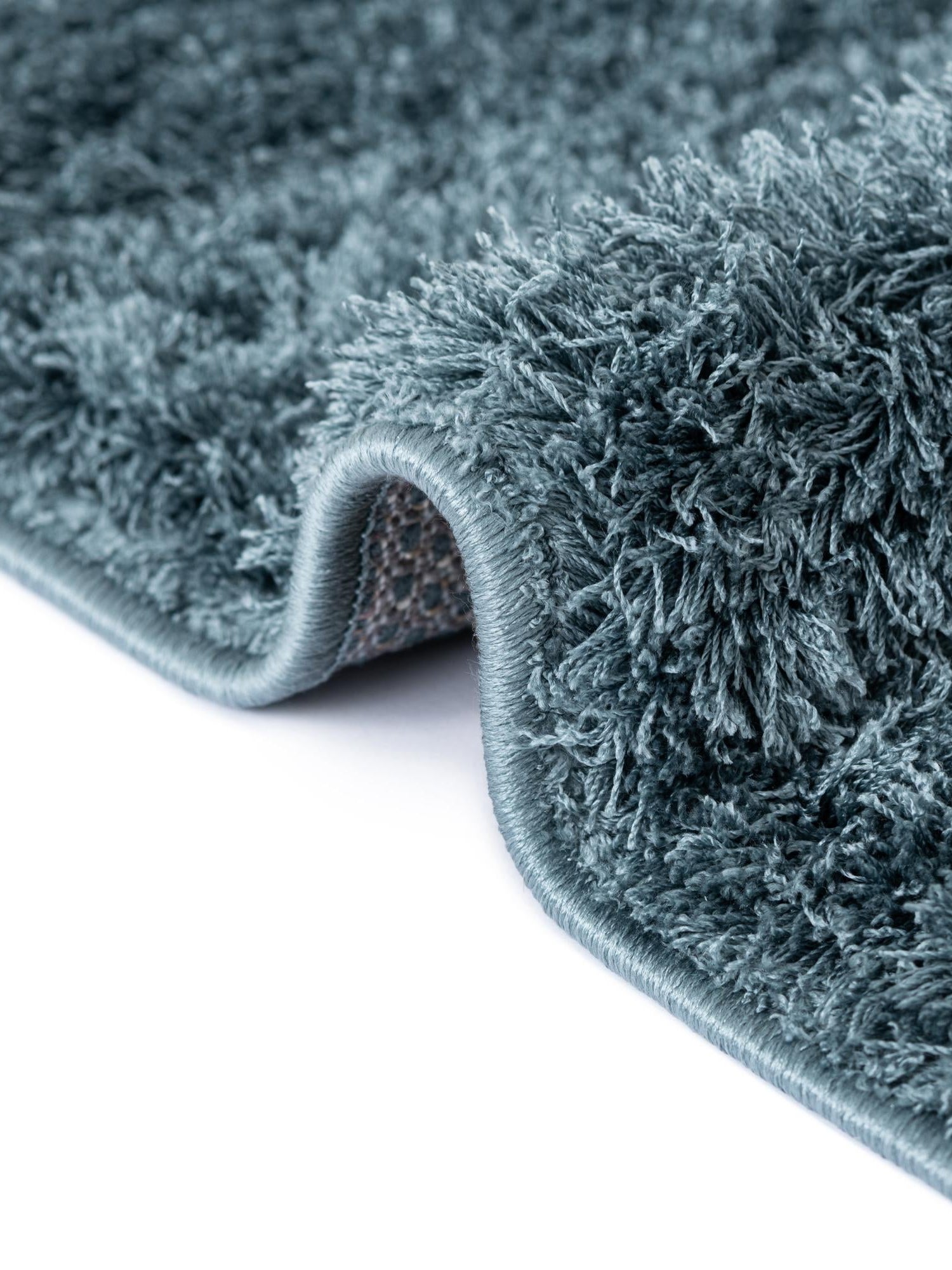 Slate Blue 2' x 6' 7 Studio Solid Shag Runner Area Rug Thick Soft Touch Fluffy & Plush Shaggy Pile Single Color Durable Carpet for Minimalist Decor for Sale at Rug Engine