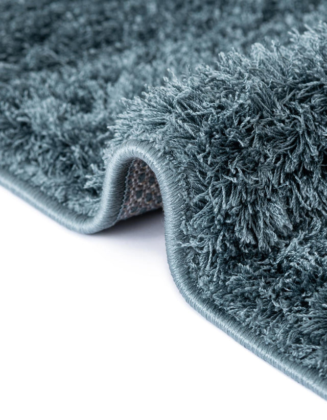 Slate Blue 2' x 6' 7 Studio Solid Shag Runner Area Rug Thick Soft Touch Fluffy & Plush Shaggy Pile