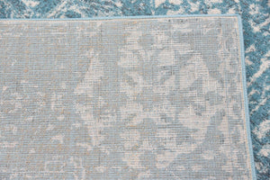 Light Blue 8' 4 x 8' 4 Tradition Square Area Rug Traditional Classic Vintage Design Carpet for Living Room, Bedrooms, Dining, Office Space for Sale at Rug Engine