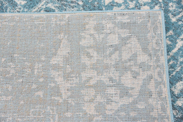 Light Blue 8' 4 x 8' 4 Tradition Square Area Rug Traditional Classic Vintage Design Carpet for Living Room, Bedrooms, Dining, Office Space for Sale at Rug Engine
