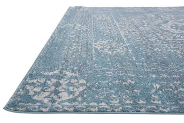 Light Blue 8' 4 x 8' 4 Tradition Square Area Rug Traditional Classic Vintage Design Carpet for Living Room, Bedrooms, Dining, Office Space for Sale at Rug Engine