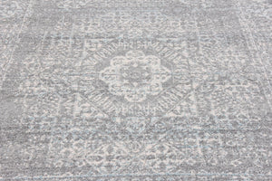 Silver 5' 1 x 8' Tradition Rectangle Area Rug Traditional Classic Vintage Design Carpet for Living Room, Bedrooms, Dining, Office Space for Sale at Rug Engine