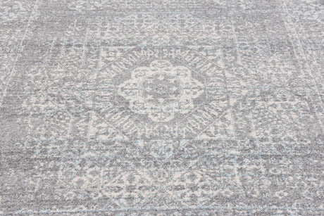 Silver 5' 1 x 8' Tradition Rectangle Area Rug Traditional Classic Vintage Design Carpet for Living Room, Bedrooms, Dining, Office Space for Sale at Rug Engine