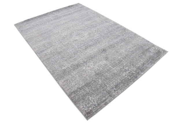 Silver 4' 1 x 6' 1 Tradition Rectangle Area Rug Traditional Classic Vintage Design Carpet for Living Room, Bedrooms, Dining, Office Space for Sale at Rug Engine
