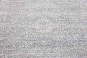 Silver 4' 1 x 6' 1 Tradition Rectangle Area Rug Traditional Classic Vintage Design Carpet for Living Room, Bedrooms, Dining, Office Space for Sale at Rug Engine