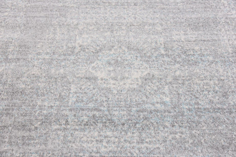 Silver 4' 1 x 6' 1 Tradition Rectangle Area Rug Traditional Classic Vintage Design Carpet for Living Room, Bedrooms, Dining, Office Space for Sale at Rug Engine