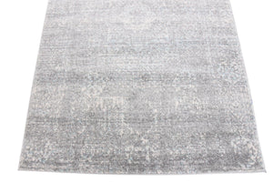 Silver 4' 1 x 6' 1 Tradition Rectangle Area Rug Traditional Classic Vintage Design Carpet for Living Room, Bedrooms, Dining, Office Space for Sale at Rug Engine