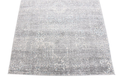 Silver 4' 1 x 6' 1 Tradition Rectangle Area Rug Traditional Classic Vintage Design Carpet for Living Room, Bedrooms, Dining, Office Space for Sale at Rug Engine