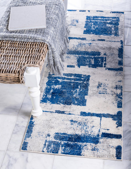 Navy Blue 2' 7 x 10' Tradition Runner Area Rug Traditional Classic Vintage Design Carpet for Living Room, Bedrooms, Dining, Office Space for Sale at Rug Engine