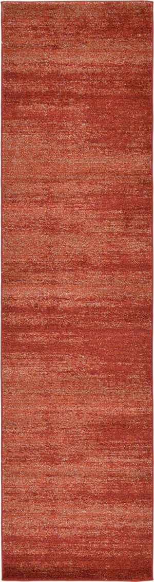 Terracotta 2' 7 x 10' Del Mar Runner Area Rug 100% Polypropylene Easy Clean Stain Resistant Vivid Modern Carpet Mat for Home Decor Interior Designing for Sale at Rug Engine