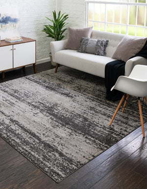 Dark Gray 7' 10 x 7' 10 Del Mar Square Area Rug 100% Polypropylene Easy Clean Stain Resistant Vivid Modern Carpet Mat for Home Decor Interior Designing for Sale at Rug Engine