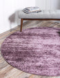 Violet 4' 1 x 4' 1 Del Mar Round Area Rug 100% Polypropylene Easy Clean Stain Resistant Vivid Modern Carpet Mat for Home Decor Interior Designing for Sale at Rug Engine
