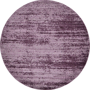 Violet 6' 1 x 6' 1 Del Mar Round Area Rug 100% Polypropylene Easy Clean Stain Resistant Vivid Modern Carpet Mat for Home Decor Interior Designing for Sale at Rug Engine