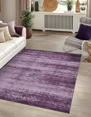 Violet 4' 1 x 6' 1 Del Mar Rectangle Area Rug 100% Polypropylene Easy Clean Stain Resistant Vivid Modern Carpet Mat for Home Decor Interior Designing for Sale at Rug Engine