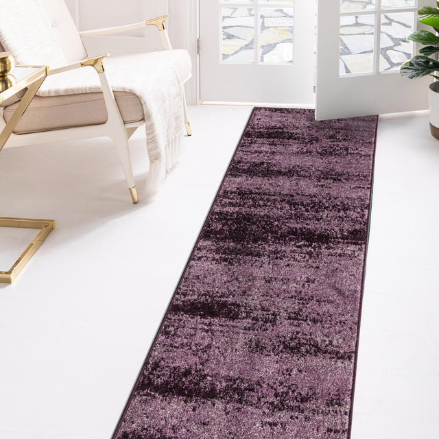 Violet 2' x 8' Del Mar Runner Area Rug 100% Polypropylene Easy Clean Stain Resistant Vivid Modern Carpet Mat for Home Decor Interior Designing for Sale at Rug Engine