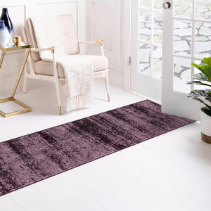 Violet 2' x 8' Del Mar Runner Area Rug 100% Polypropylene Easy Clean Stain Resistant Vivid Modern Carpet Mat for Home Decor Interior Designing for Sale at Rug Engine