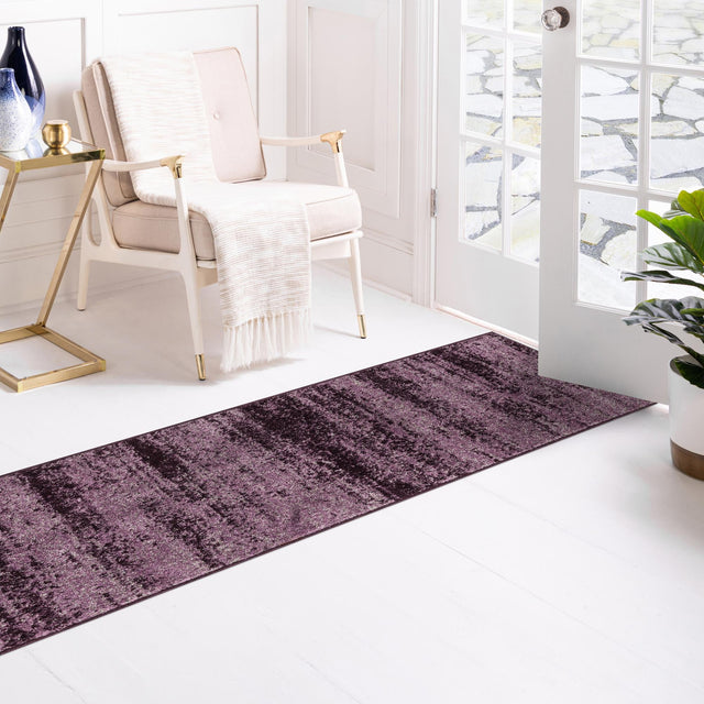 Violet 2' x 8' Del Mar Runner Area Rug 100% Polypropylene Easy Clean Stain Resistant Vivid Modern Carpet Mat for Home Decor Interior Designing for Sale at Rug Engine