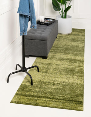 Green 2' x 8' Del Mar Runner Area Rug 100% Polypropylene Easy Clean Stain Resistant Vivid Modern Carpet Mat for Home Decor Interior Designing for Sale at Rug Engine