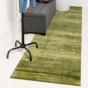 Green 2' x 6' 1 Del Mar Runner Area Rug 100% Polypropylene Easy Clean Stain Resistant Vivid Modern Carpet Mat for Home Decor Interior Designing for Sale at Rug Engine