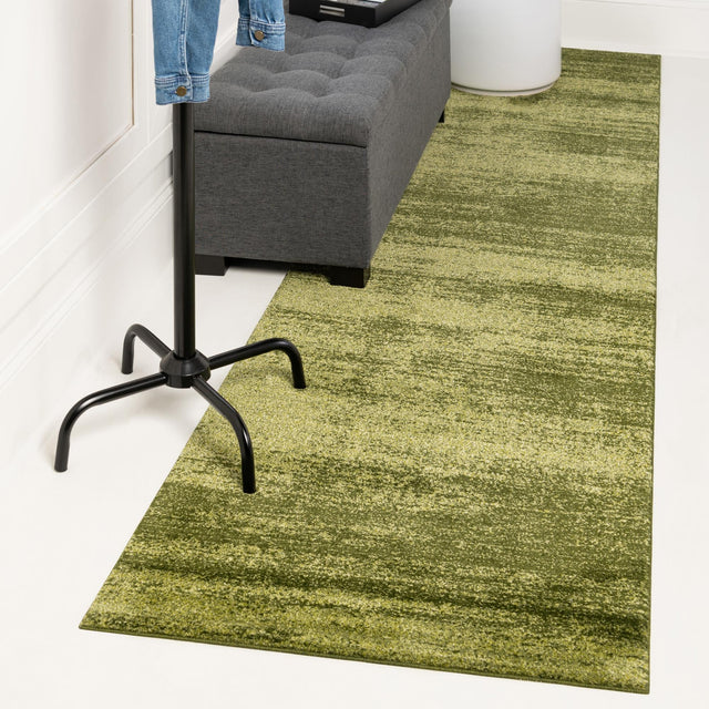 Green 2' x 6' 1 Del Mar Runner Area Rug 100% Polypropylene Easy Clean Stain Resistant Vivid Modern Carpet Mat for Home Decor Interior Designing for Sale at Rug Engine