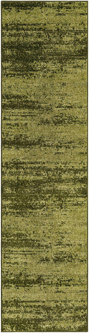 Green 2' 7 x 10' Del Mar Runner Area Rug 100% Polypropylene Easy Clean Stain Resistant Vivid Modern Carpet Mat for Home Decor Interior Designing for Sale at Rug Engine