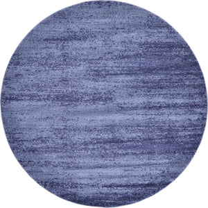 Navy Blue 7' 10 x 7' 10 Del Mar Round Area Rug 100% Polypropylene Easy Clean Stain Resistant Vivid Modern Carpet Mat for Home Decor Interior Designing for Sale at Rug Engine