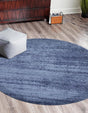 Navy Blue 6' 1 x 6' 1 Del Mar Round Area Rug 100% Polypropylene Easy Clean Stain Resistant Vivid Modern Carpet Mat for Home Decor Interior Designing for Sale at Rug Engine