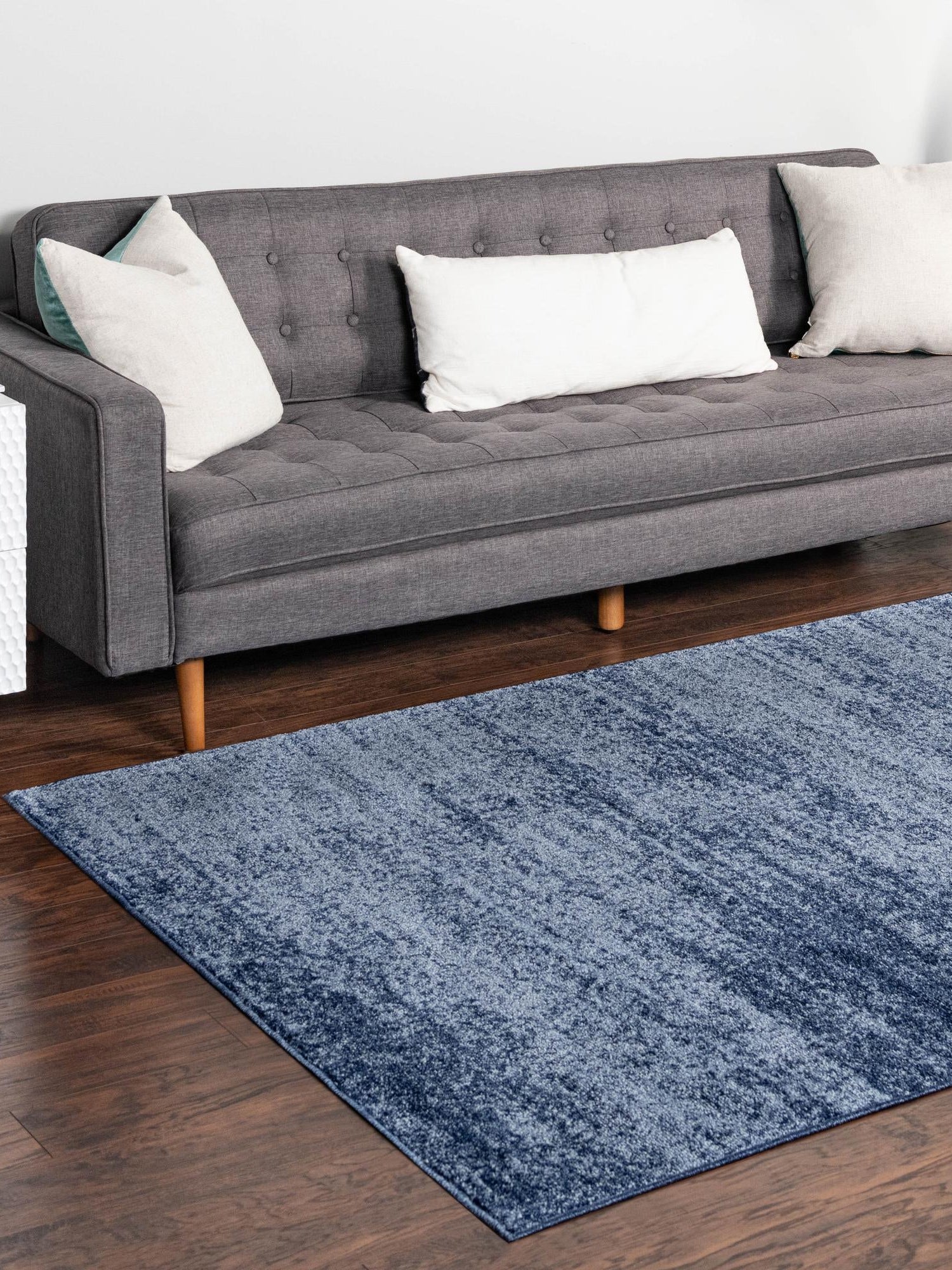 Navy Blue 4' 1 x 6' 1 Del Mar Rectangle Area Rug 100% Polypropylene Easy Clean Stain Resistant Vivid Modern Carpet Mat for Home Decor Interior Designing for Sale at Rug Engine
