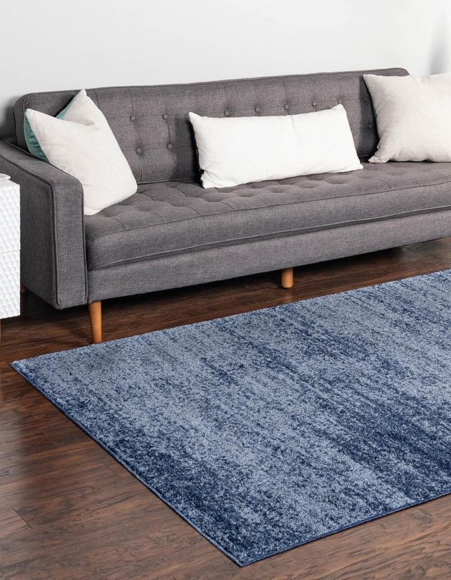 Navy Blue 4' 1 x 6' 1 Del Mar Rectangle Area Rug 100% Polypropylene Easy Clean Stain Resistant Vivid Modern Carpet Mat for Home Decor Interior Designing for Sale at Rug Engine