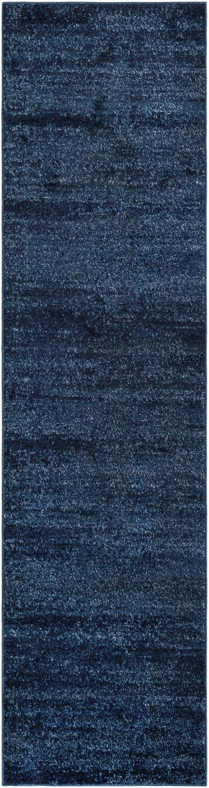Navy Blue 2' 7 x 10' Del Mar Runner Area Rug 100% Polypropylene Easy Clean Stain Resistant Vivid Modern Carpet Mat for Home Decor Interior Designing for Sale at Rug Engine