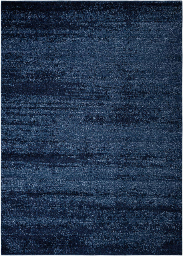 Navy Blue 7' 1 x 10' Del Mar Rectangle Area Rug 100% Polypropylene Easy Clean Stain Resistant Vivid Modern Carpet Mat for Home Decor Interior Designing for Sale at Rug Engine