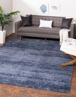 Navy Blue 7' 10 x 7' 10 Del Mar Square Area Rug 100% Polypropylene Easy Clean Stain Resistant Vivid Modern Carpet Mat for Home Decor Interior Designing for Sale at Rug Engine