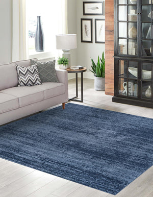 Navy Blue 7' 10 x 7' 10 Del Mar Square Area Rug 100% Polypropylene Easy Clean Stain Resistant Vivid Modern Carpet Mat for Home Decor Interior Designing for Sale at Rug Engine