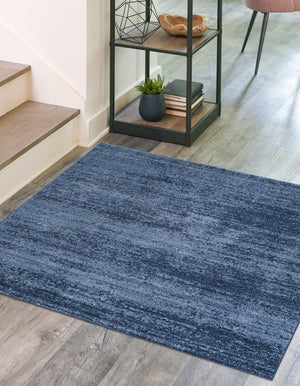 Navy Blue 7' 10 x 7' 10 Del Mar Square Area Rug 100% Polypropylene Easy Clean Stain Resistant Vivid Modern Carpet Mat for Home Decor Interior Designing for Sale at Rug Engine