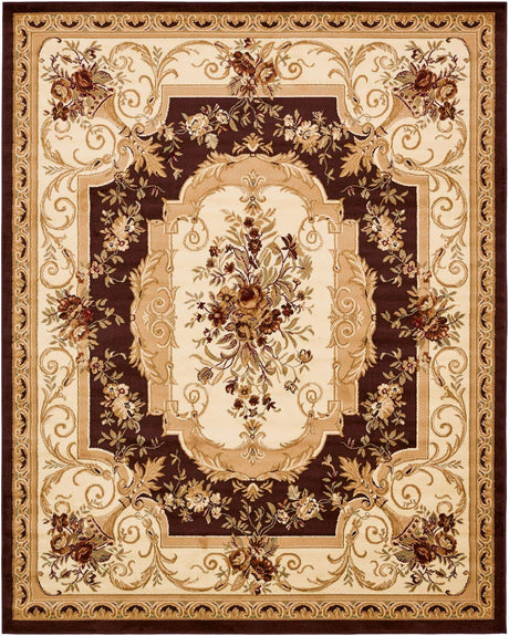 Brown 7' 10 x 10' Versailles Rectangle Area Rug
