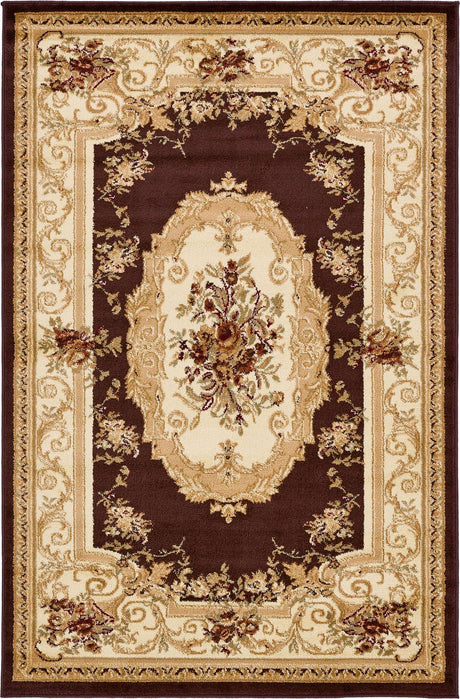 Brown 4' 1 x 6' 1 Versailles Rectangle Area Rug