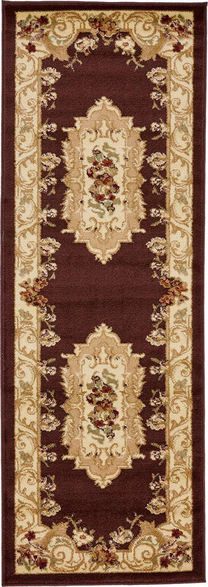 Brown 2' x 6' 1 Versailles Runner Area Rug