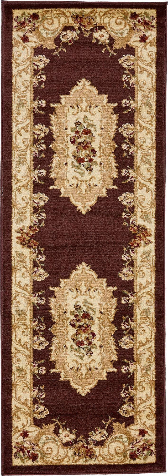 Brown 2' x 6' 1 Versailles Runner Area Rug