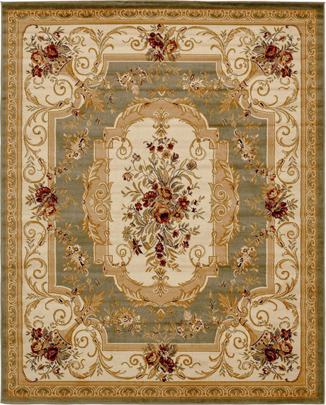 Green 7' 10 x 10' Versailles Rectangle Area Rug