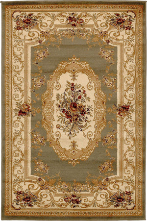 Green 4' 1 x 6' 1 Versailles Rectangle Area Rug